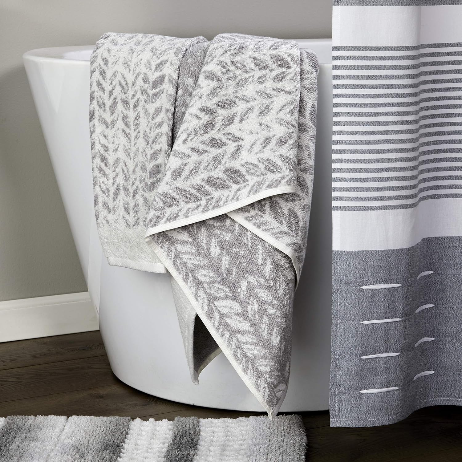 SKL Home Distressed Leaves 16x26 Hand Towels 2 Count