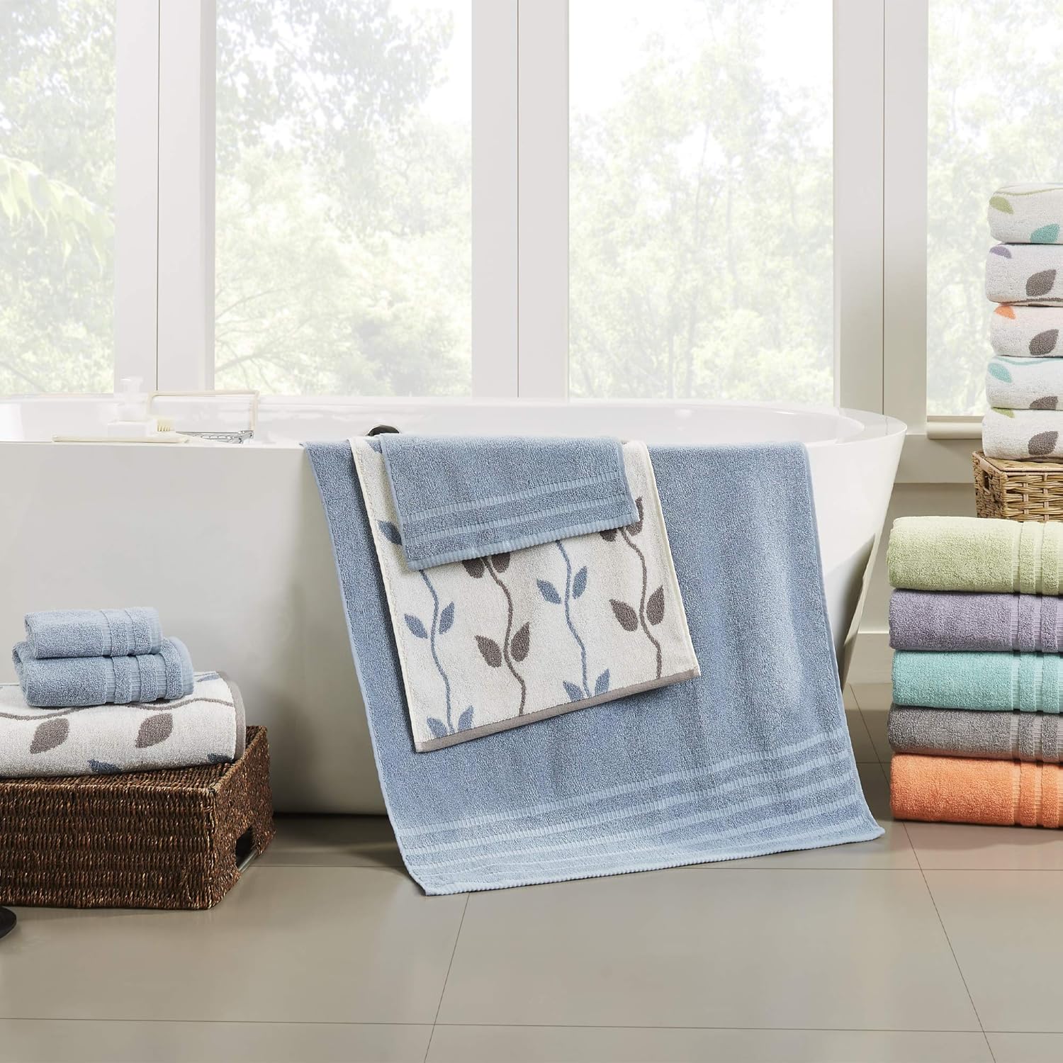 Amrapur Overseas 6-Piece Ultra-Soft Cotton Towel Set for Home Blue