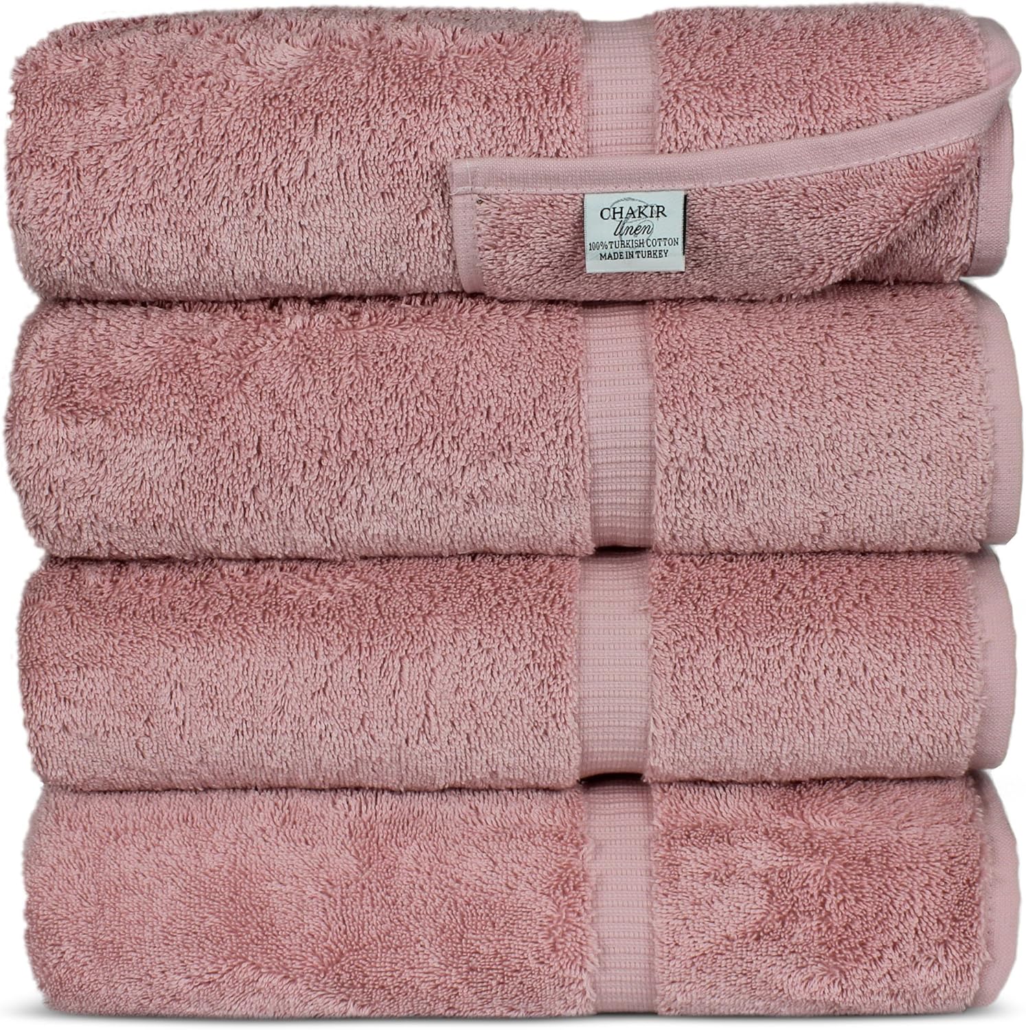 Chakir Turkish Linens Premium Cotton Absorbent bath towel set Set of 4