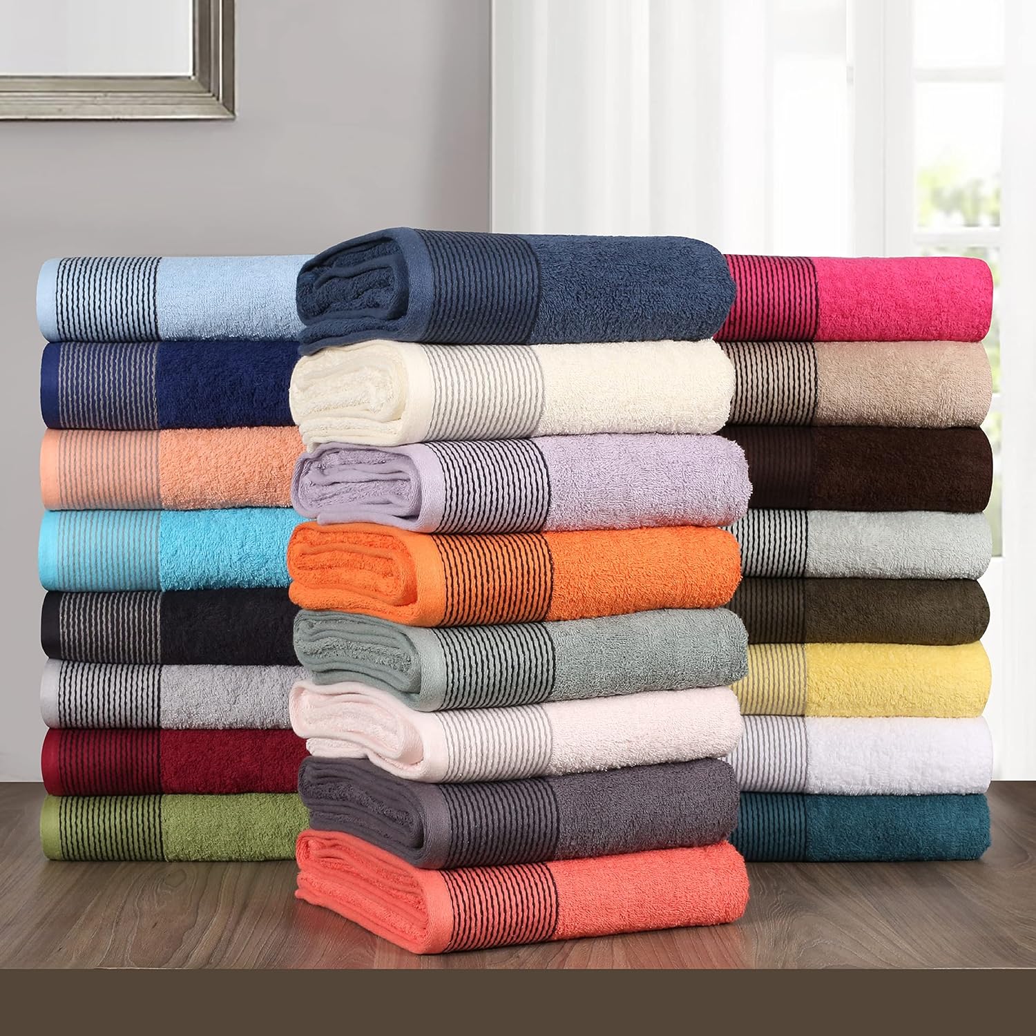 Belizzi Home 100 Cotton Ultra Soft 6-Pak Bath Hand Towels burgundy