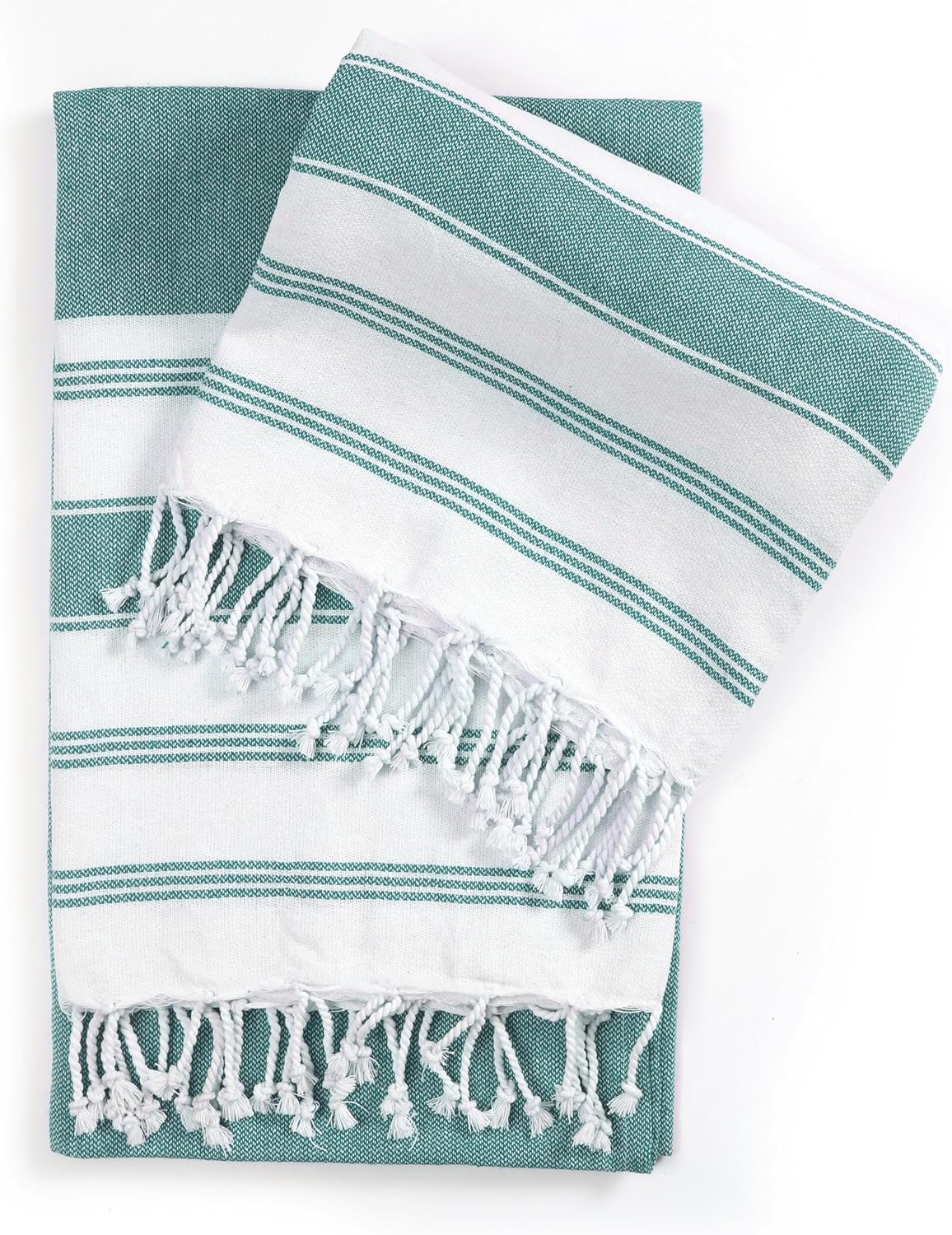 Goroly Home 36x71 inches beach towel quick dry fringes sea green