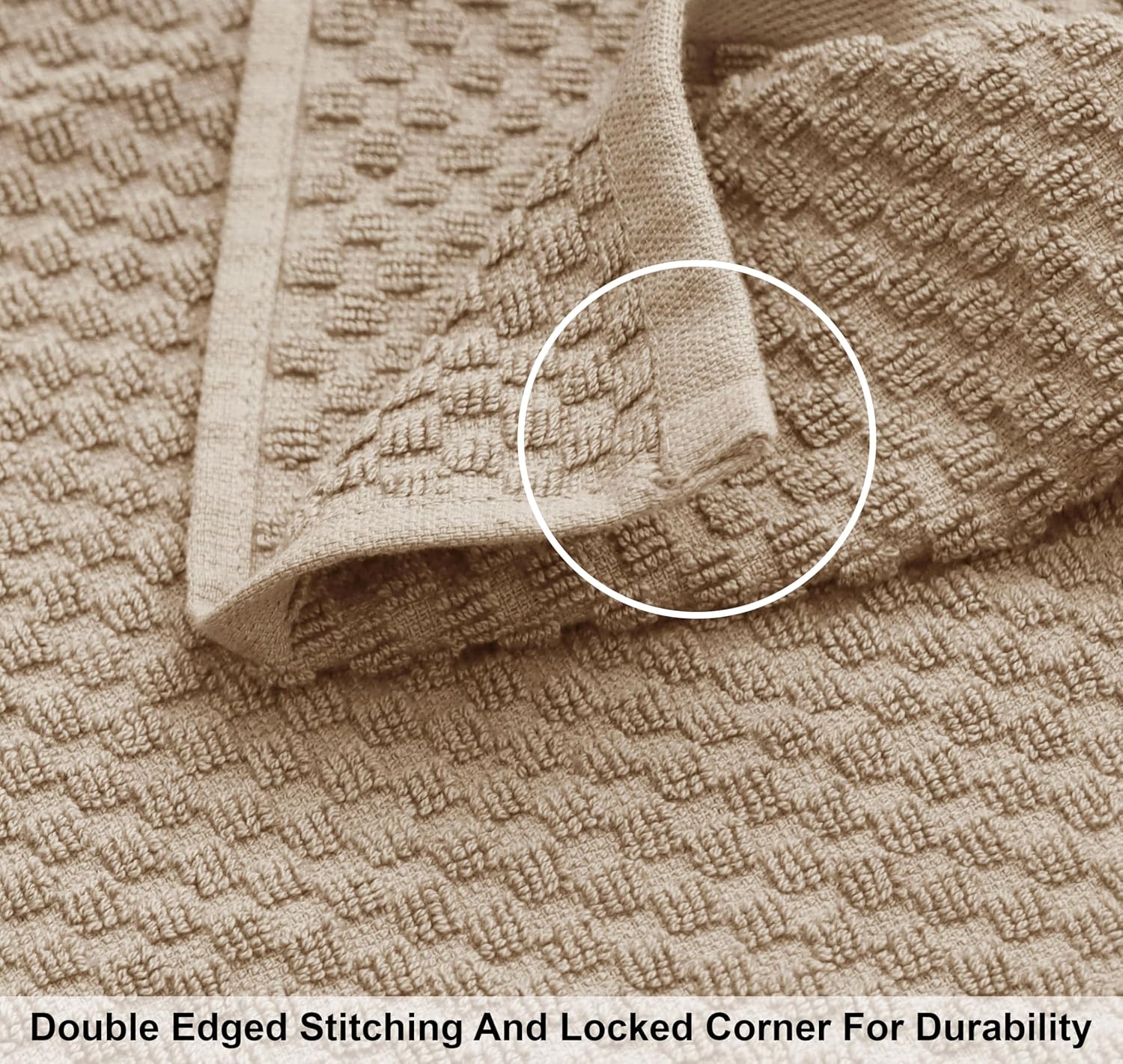 Luxury Euro Spa Bath Towels Set - 2 x 35x70 Waffle Weave Cotton Towels
