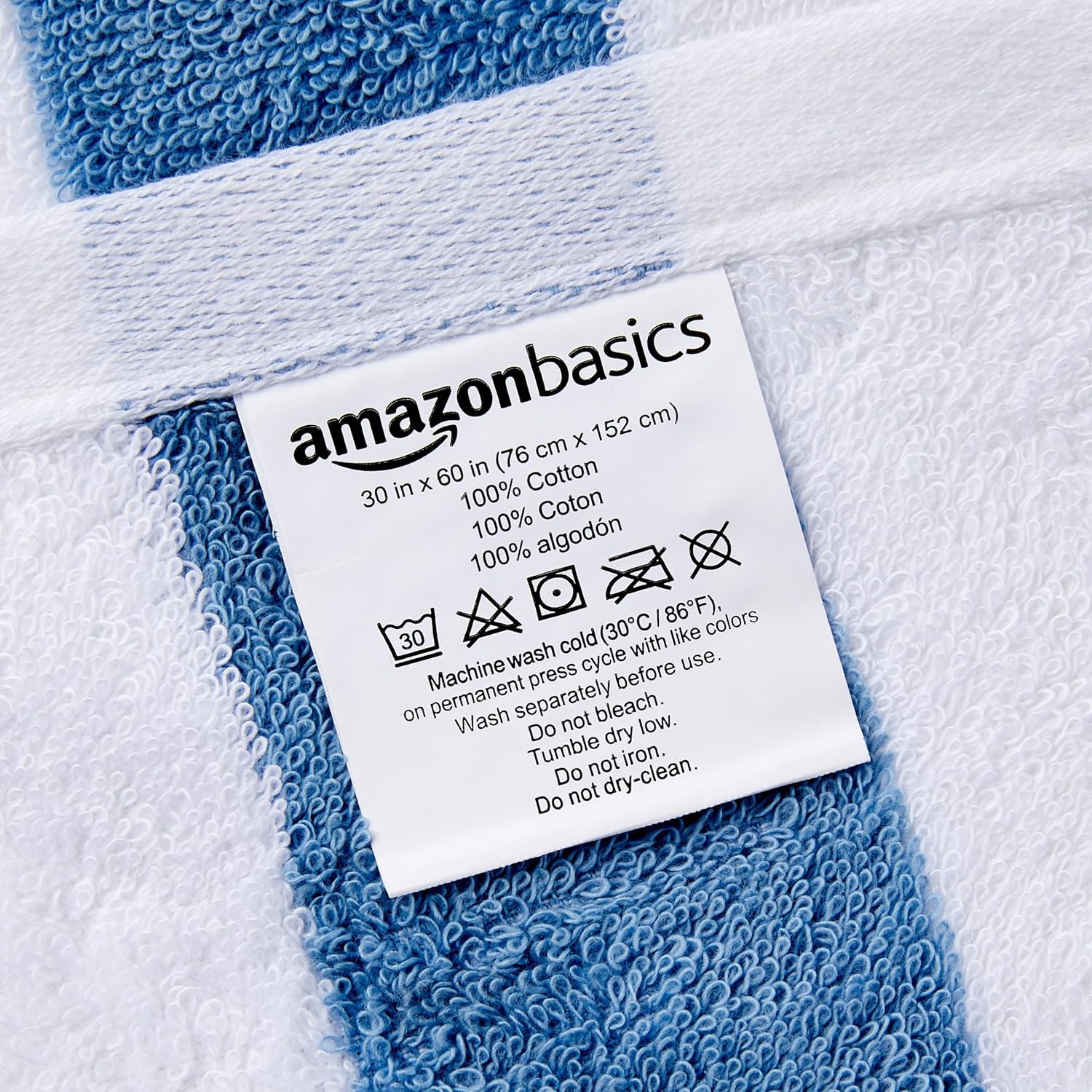 Sky Blue Cabana Stripe Cotton Pool Beach Towels