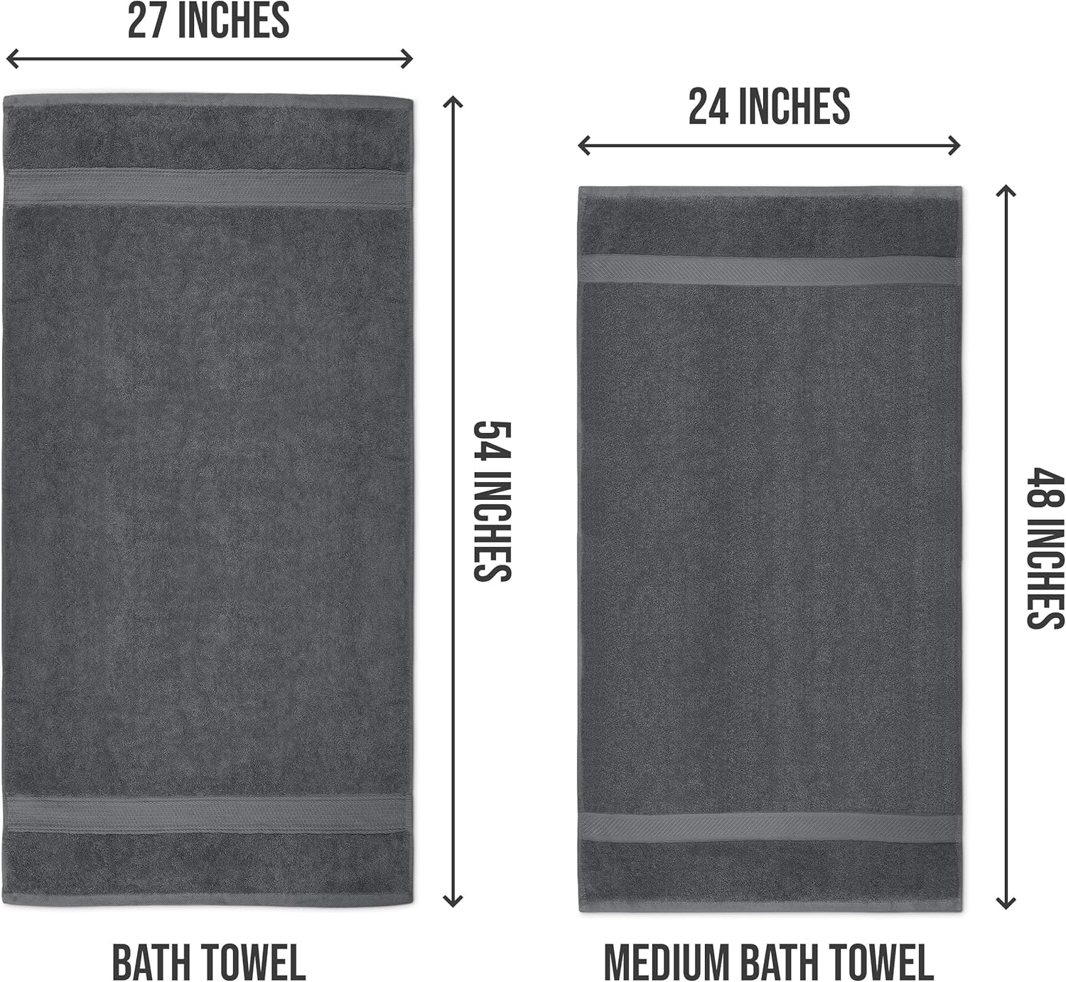 Utopia Bath Towels Set - 6 x 24x48 Soft Absorbent
