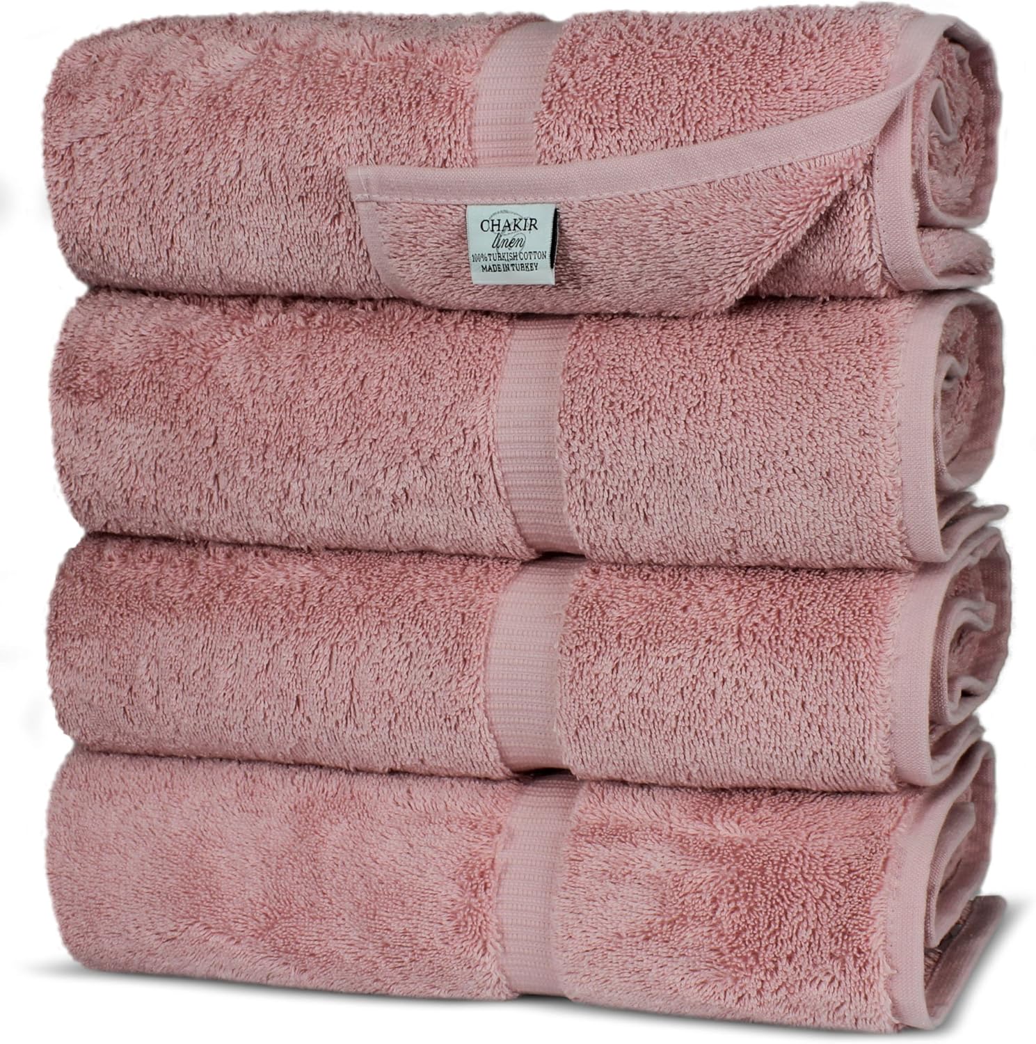 Chakir Turkish Linens Premium Cotton Absorbent bath towel set Set of 4