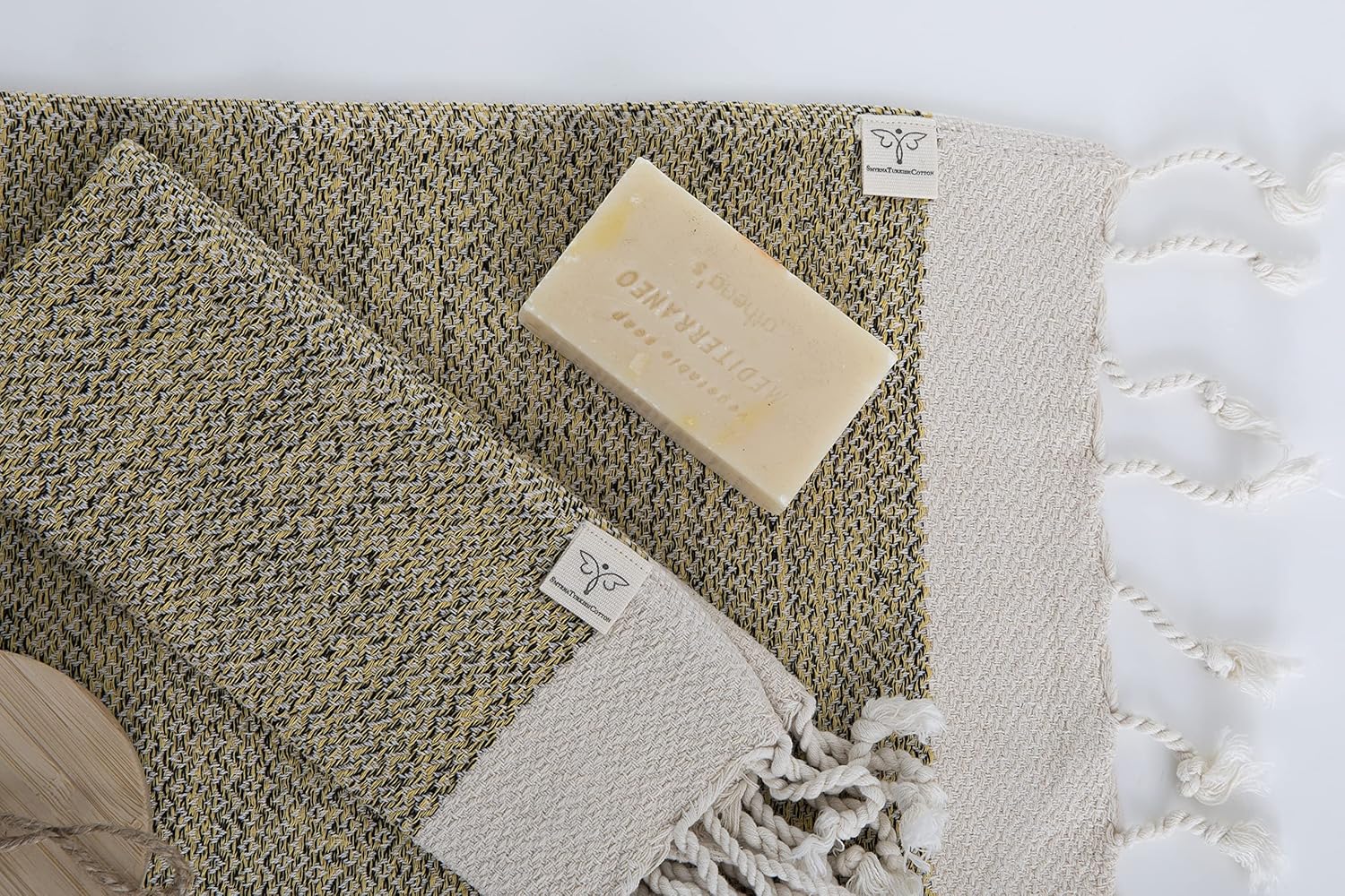 Smyrna Turkish Cotton Wash Cloths - Quick Dry Soft Absorbent - 12x17