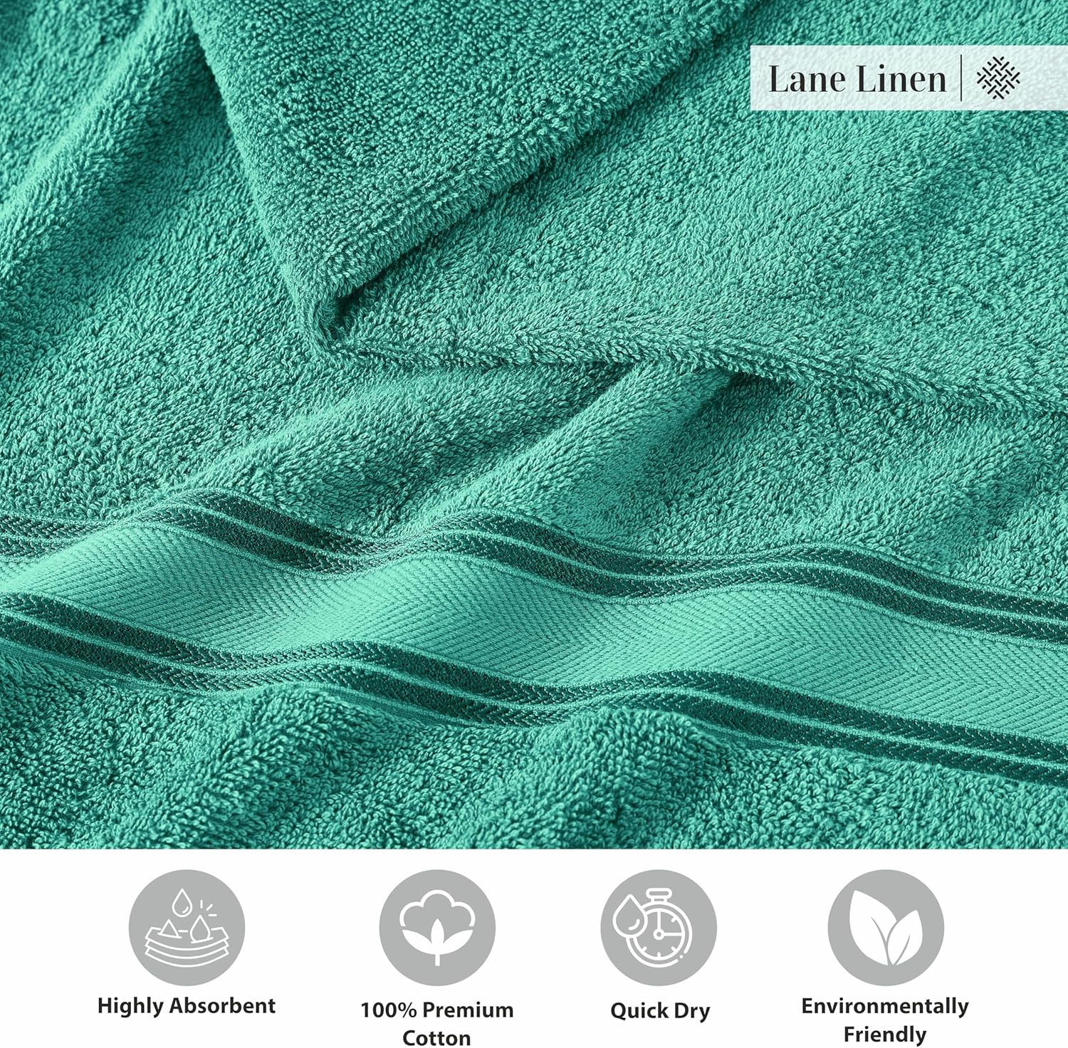 High-Quality Teal Bath Sheets Set Quick Dry Soft Cotton Towels