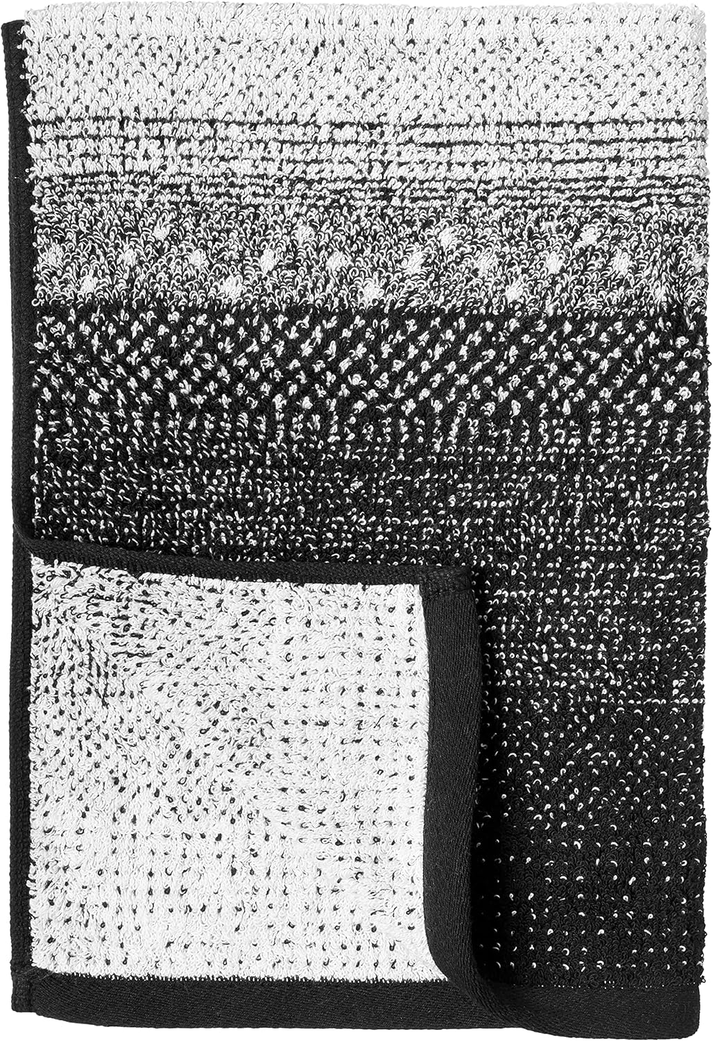 Violet Linen 2x Hand Towels Soft Terry Cotton 20x30 Black Luxury Bath Quality