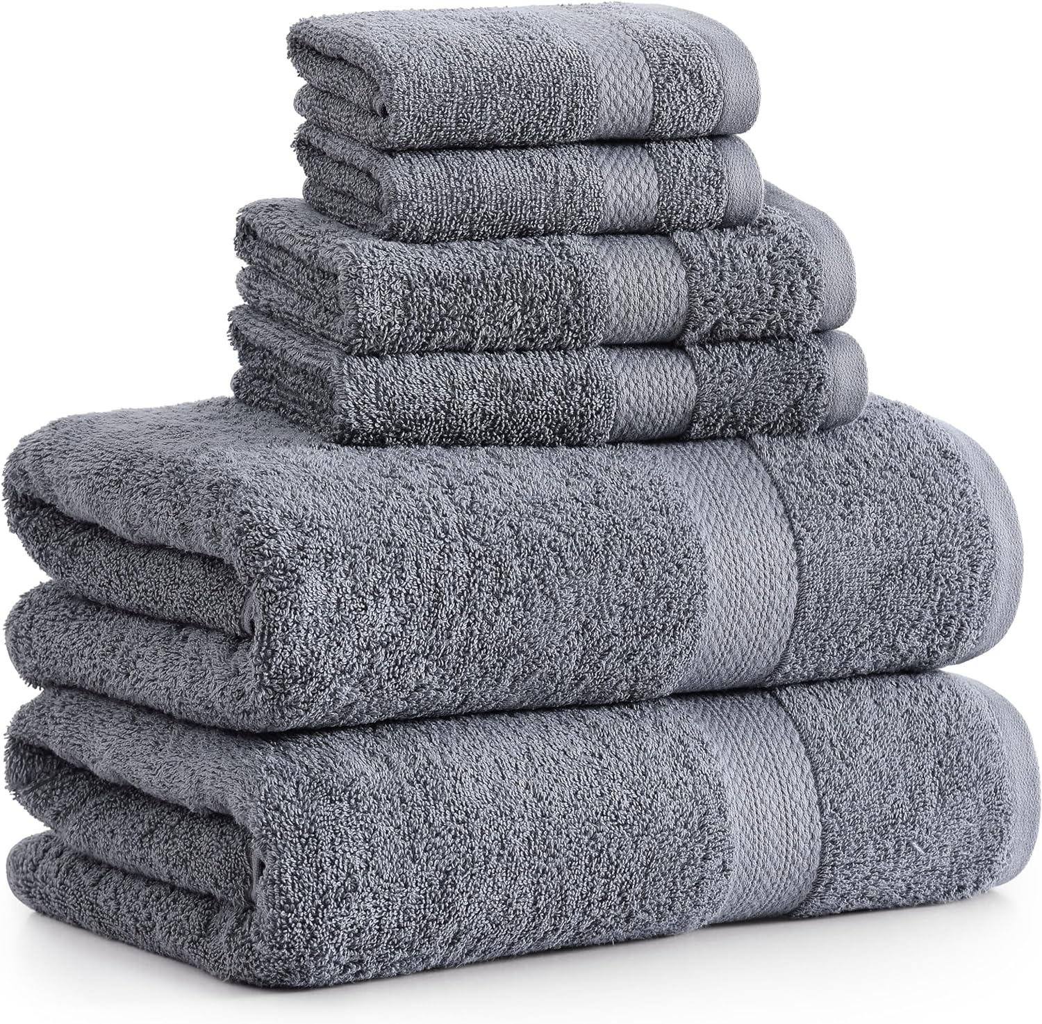 Premium Set of 6 Cotton Bath Towels for Your Bathroom