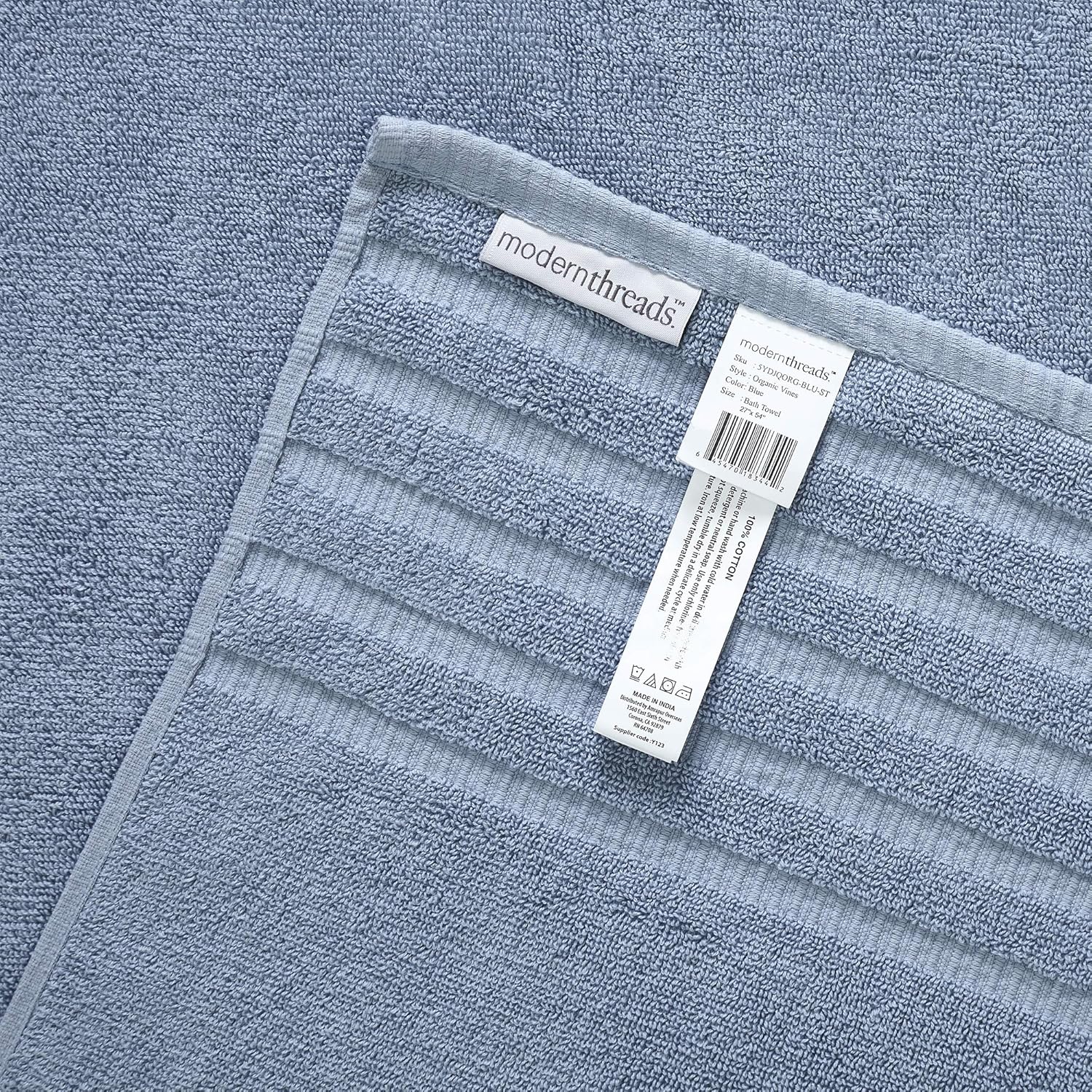 Amrapur Overseas 6-Piece Ultra-Soft Cotton Towel Set for Home Blue