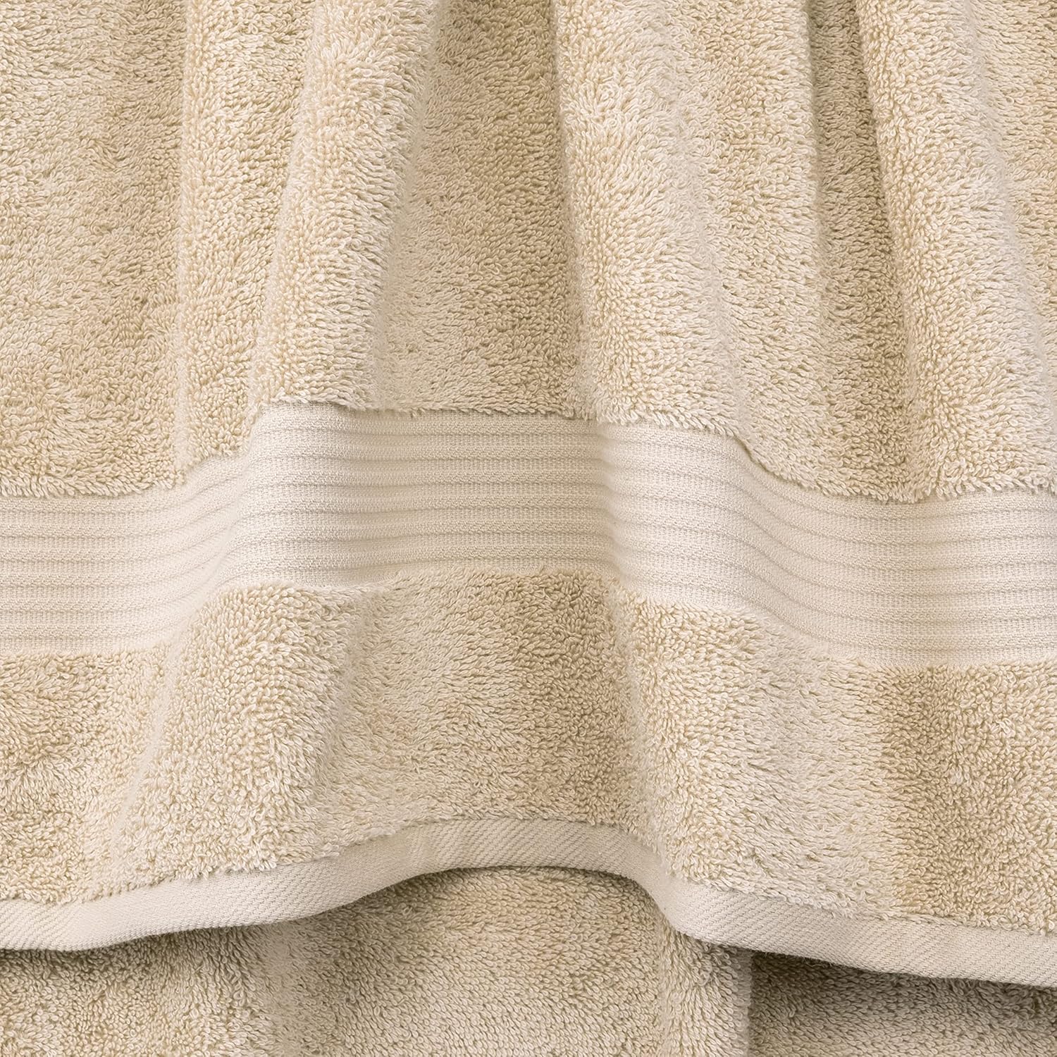6-Piece Turkish Towels Set - Soft Absorbent Cotton for Bathroom Use