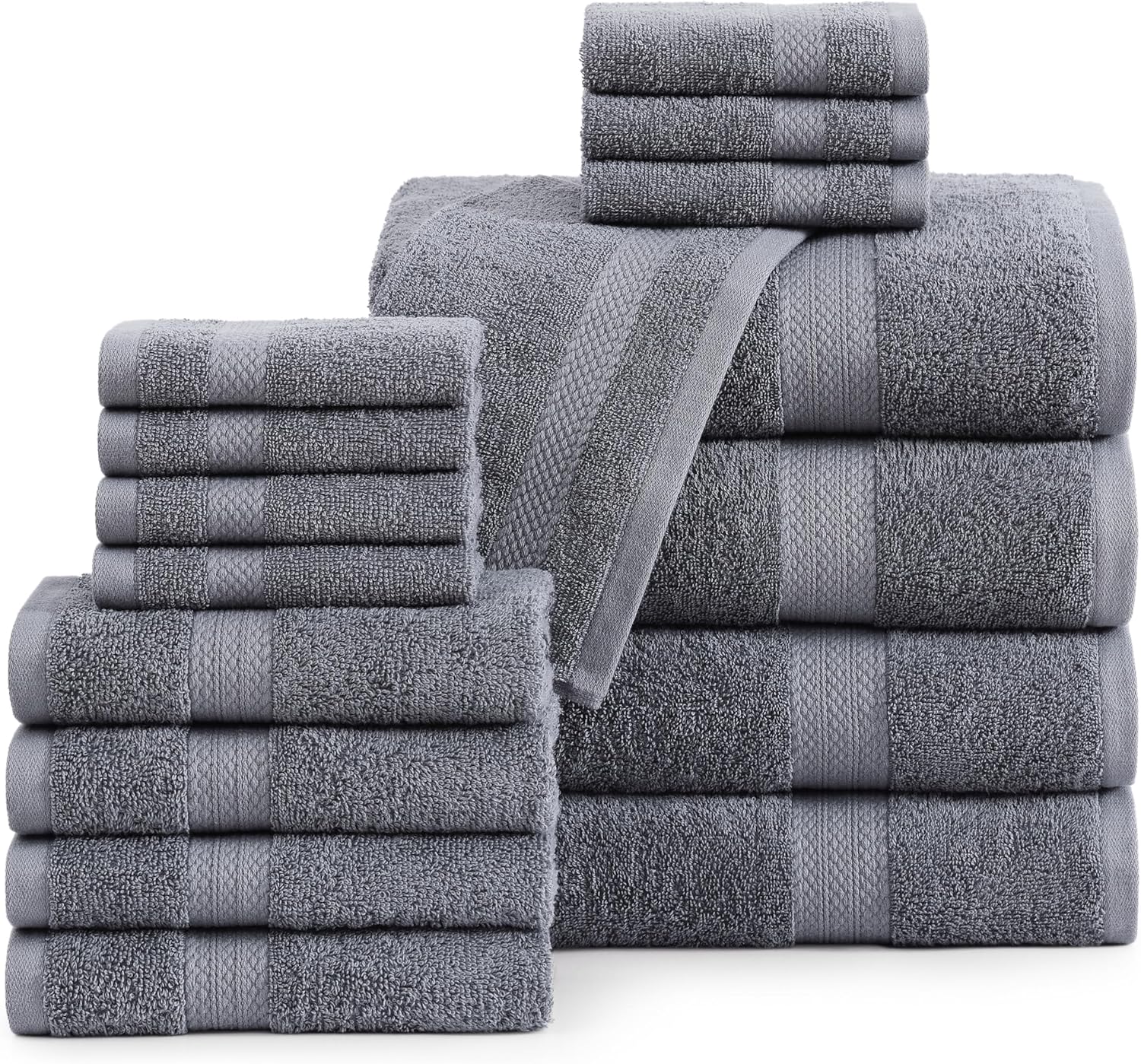 16-Piece Premium Cotton Bath Towels for Luxury Use